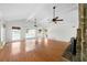 Spacious living room with hardwood floors, fireplace and high ceilings at 3573 Clubhouse Ln, Conyers, GA 30094