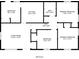 Floor plan showing a 2-bedroom, 1-bathroom house layout at 416 Macedonia Se Rd, Atlanta, GA 30354