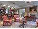 Relaxing lounge with comfortable seating, a wet bar, and fireplace at 3286 Northside Nw Pkwy # 1005, Atlanta, GA 30327