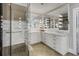 Luxurious bathroom with marble shower and double vanity at 3286 Northside Nw Pkwy # 1005, Atlanta, GA 30327