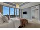 Bright and airy main bedroom with city views and ensuite access at 1065 Peachtree Ne St # 3003, Atlanta, GA 30309