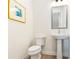 Stylish powder room with pedestal sink and toilet at 2029 Memorial Dr # 33, Atlanta, GA 30317