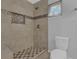 Updated bathroom with a shower, toilet and double vanity at 4907 Wycliffe Sw Dr, Stone Mountain, GA 30087