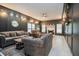 Spacious living room with dark walls and a white fireplace at 4901 Giles Nw Rd, Acworth, GA 30101