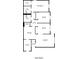 Two-bedroom, one-bathroom floor plan with open layout at 6851 Roswell Rd # E1, Atlanta, GA 30328