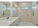 Main bathroom with walk-in shower and modern vanity at 1094 Battery Park Rd, Decatur, GA 30033