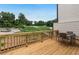 Private deck with table and chairs, overlooking wooded area at 1096 Battery Park Rd, Decatur, GA 30033