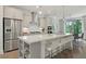 Modern kitchen with white cabinets, stainless steel appliances, and an island at 1096 Battery Park Rd, Decatur, GA 30033