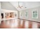 Open concept kitchen with island and view into Gathering room at 2049 Town Square Dr, Mcdonough, GA 30253