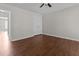 Bedroom with double doors and wood flooring at 906 Fox Croft Pl, Canton, GA 30114