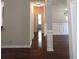 Bright hallway with hardwood floors and recessed lighting at 7025 Fletcher Dr, Winston, GA 30187
