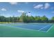 Two well-lit tennis courts with green and blue surface at 374 Boundless Ln, Canton, GA 30114