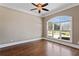 Spacious office with hardwood floors and a large window at 309 Marbella Way, Mcdonough, GA 30252
