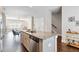 Modern kitchen island with granite countertops and stainless steel appliances at 1405 Attwater Dr, Atlanta, GA 30316