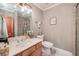 Updated bathroom with light wood vanity, tile shower and toilet at 3112 Highway 155 N, Mcdonough, GA 30252