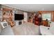 Finished basement recreation room with stone feature wall and lots of storage at 3112 Highway 155 N, Mcdonough, GA 30252