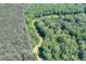 Aerial view of wooded property and creek at 3112 Highway 155 N, Mcdonough, GA 30252