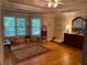 Spacious bedroom with hardwood floors and large windows at 2631 Gladstone Ter, Woodstock, GA 30189