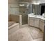 Elegant bathroom featuring a soaking tub and walk-in shower at 2631 Gladstone Ter, Woodstock, GA 30189