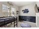 bedroom with a bunk bed, chalkboard wall, and space theme decor at 1062 Kirkland Cir, Smyrna, GA 30080