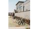 Bike rack with several bicycles parked outside Hobnob at 615 Skytop Dr, Cumming, GA 30040