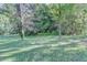 Wooded backyard with lush green grass at 5690 Abbotts Bridge Rd, Johns Creek, GA 30097