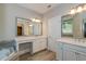 Double vanity bathroom with a soaking tub and separate shower at 200 Etris Grove Ct, Roswell, GA 30075