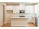 Modern kitchen with white cabinets and island at 110 Henley St, Canton, GA 30114