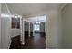 Dining room with dark hardwood floors and chandelier at 3008 Summer Breeze Dr, Villa Rica, GA 30180