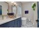 Spa-like bathroom with soaking tub and double vanity at 975 Welch Sw St, Atlanta, GA 30310