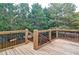 Wooden deck with railings offering backyard views at 258 Chadwyck Ln, Canton, GA 30115