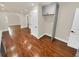 Gray kitchen cabinets and hardwood floors at 1955 S Columbia Pl, Decatur, GA 30032