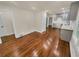 Hardwood floors and an open concept design in the dining area at 1955 S Columbia Pl, Decatur, GA 30032