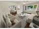 Virtually staged living room with hardwood floors and a view of the kitchen at 1955 S Columbia Pl, Decatur, GA 30032