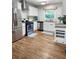 Modern kitchen with stainless steel appliances and white cabinets at 3242 Bonway Dr, Decatur, GA 30032
