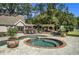 Inviting pool with a spa and flagstone patio at 1170 Lowell Rd, Carrollton, GA 30116