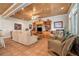 Recreation room with wood ceiling, large TV, and comfortable seating at 1170 Lowell Rd, Carrollton, GA 30116