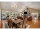 Open concept dining area with hardwood floors and large windows at 1170 Lowell Rd, Carrollton, GA 30116