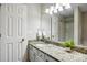 Bathroom with granite countertop, sink, and mirror at 6485 Lake Esther Dr, Fairburn, GA 30213