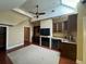 Finished basement recreation room with wet bar and fireplace at 490 Hill Se St, Atlanta, GA 30312