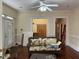 Living Room with hardwood floors, wicker furniture, and access to other rooms at 490 Hill Se St, Atlanta, GA 30312
