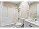 Bathroom with shower/tub combo and vanity at 1669 Freedom Vly, Decatur, GA 30032