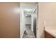 Clean hallway with grey walls and wood-look flooring at 3046 Briarcliff Ne Rd # 15, Atlanta, GA 30329