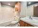 Clean bathroom with a shower/tub combo, toilet and vanity at 3046 Briarcliff Ne Rd # 15, Atlanta, GA 30329