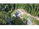 Aerial view showing house, yard, and garden at 118 Raven Rd, Villa Rica, GA 30180