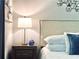 Nightstand with lamp and decor in the main bedroom at 46 Monet Nw Ct, Atlanta, GA 30327
