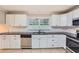 Modern kitchen featuring white shaker cabinets and granite countertops at 1123 Redan Way, Stone Mountain, GA 30088