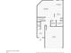 First floor plan showing living room, kitchen, bathroom, and garage at 6393 Shadow Sq, Lithonia, GA 30058