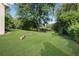 Spacious backyard with mature trees at 3216 Guynelle Dr, Marietta, GA 30066