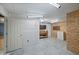 Unfinished basement workshop with workbench and ample storage at 403 Pebblebrooke Ln, Canton, GA 30115